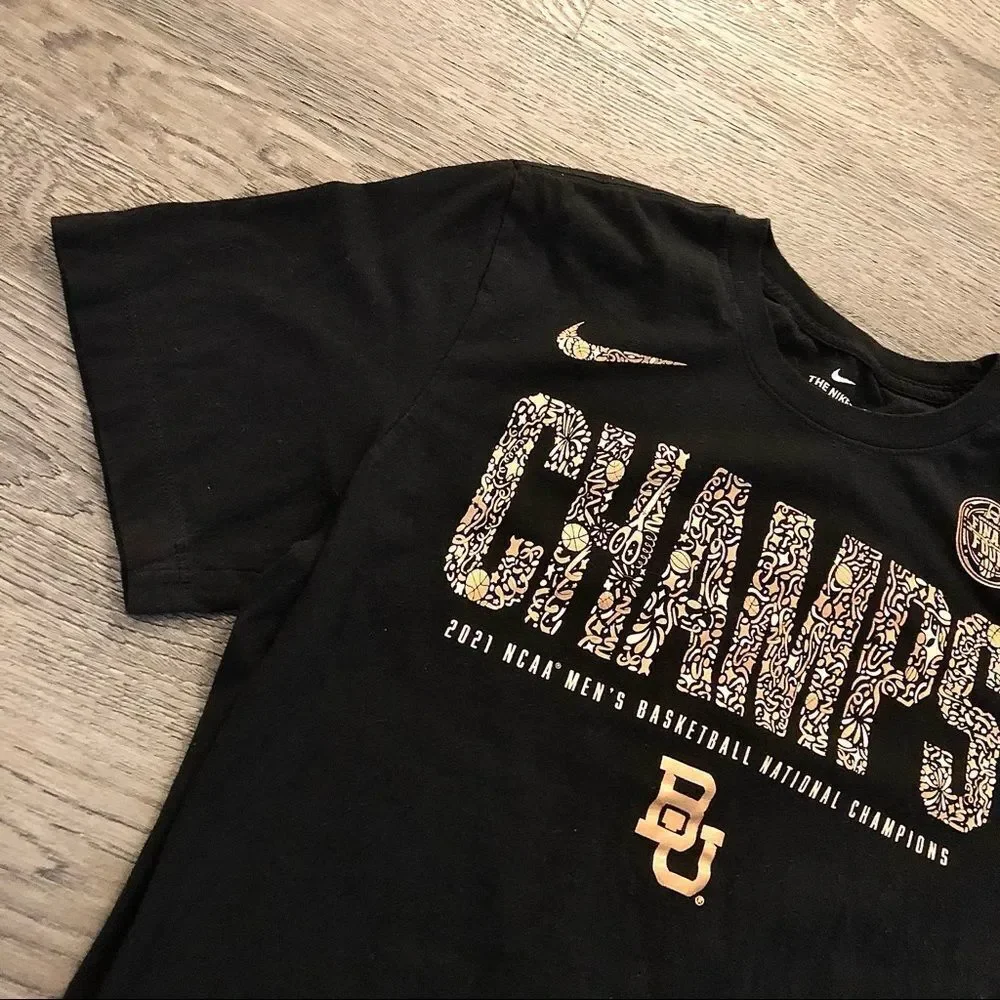 NIKE 𝅺Rare Baylor National Champions Team Issue On-Court Shirt Men Basketball L